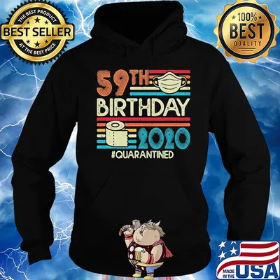 59th birthday 2020 quarantined mask toilet paper vintage s Hoodie