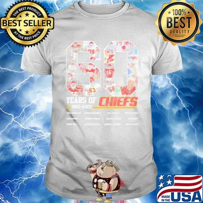 60 years of 1960 2020 kansas city chiefs football team players shirt