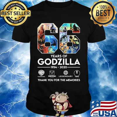 66 years of godzilla 1954 2020 thank you for the memories shirt