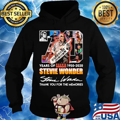 70 years of 1950 2020 stevie wonder thank you for the memories signatures s Hoodie
