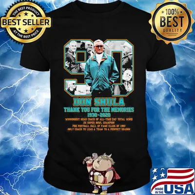 90 don shula thank you for the memories 1930 2020 miami dolphins football shirt