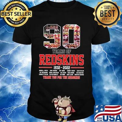 90 years of redskins 1932 2022 thank you for the memories shirt