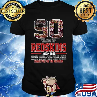 90 years of washington redskins 1932 2022 thank you for the memories shirt
