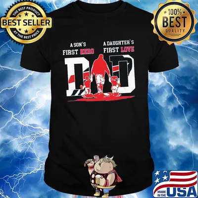 A son's first hero a daughter's first love dad buffalo bills happy father's day shirt