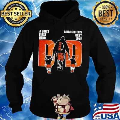 A son's first hero a daughter's first love dad chicago bears father's day s Hoodie