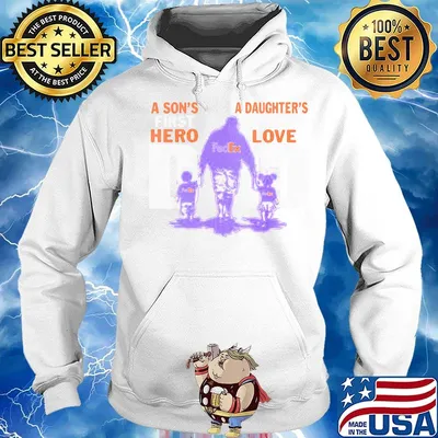 A son's first hero a daughter's first love dad fedex father's day s Hoodie