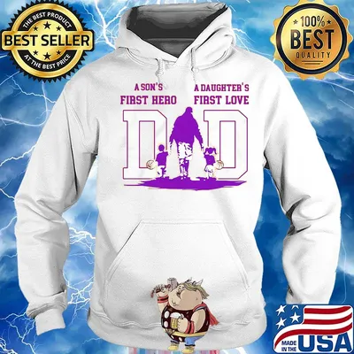 A son's first hero a daughter's first love dad los angeles lakers happy father's day s Hoodie