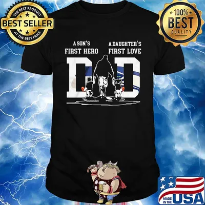 A son's first hero a daughter's first love dad seattle seahawks happy father's day shirt