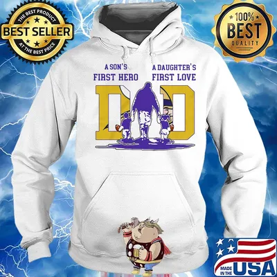 A son's first hero a daughter's first love minnesota vikings football happy father's day s Hoodie
