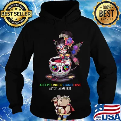 Accept Understand Love Autism Awareness Cup Girl Shirt Hoodie