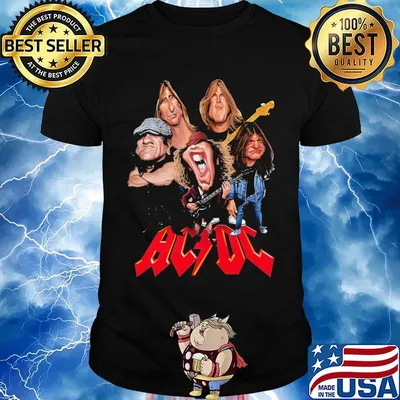 Acdc band members cartoon shirt