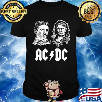 Acdc nikola tesla thomas edison shirt