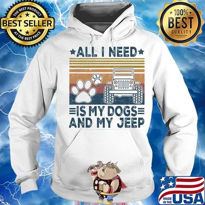 All i need is my paw dogs and my jeep vintage retro stars s Hoodie