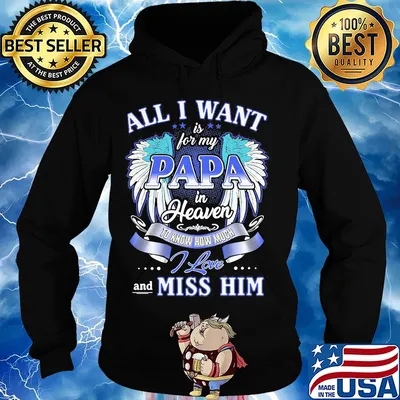 All I want is for my papa in heaven to know how much I love and miss him s Hoodie