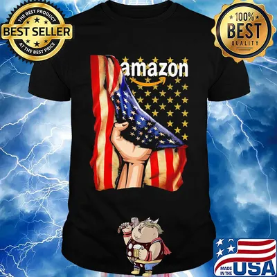 Amazon logo american flag independence day shirt