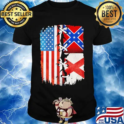 American and alabama flag america 4th of july independence day shirt