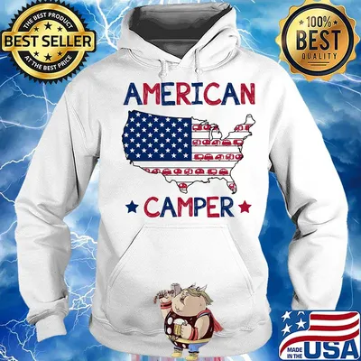 American flag camper happy independence day stars s Hoodie