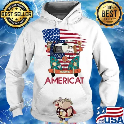 Americat Car American Flag Independence Day Shirt Hoodie
