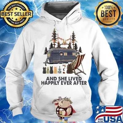 And she lived happily ever after camping Cat s Hoodie