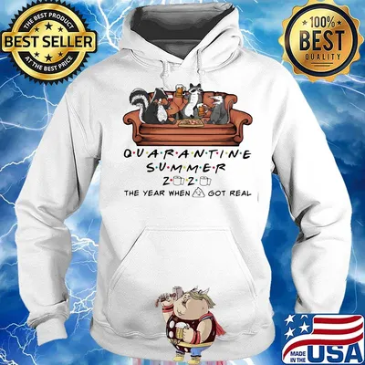 Animal Beer On Sofa Quarantine Summer 2020 Toilet Paper The Year When Shit Got Real Shirt Hoodie