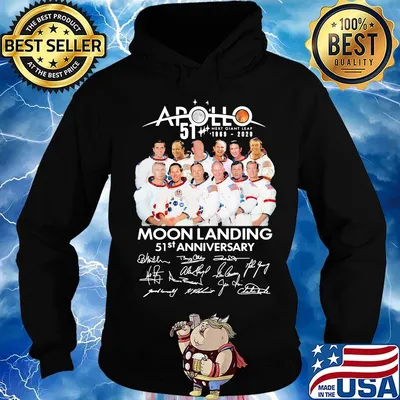 Apollo next giant leap 1969 2020 moon landing 51st anniversary signatures s Hoodie