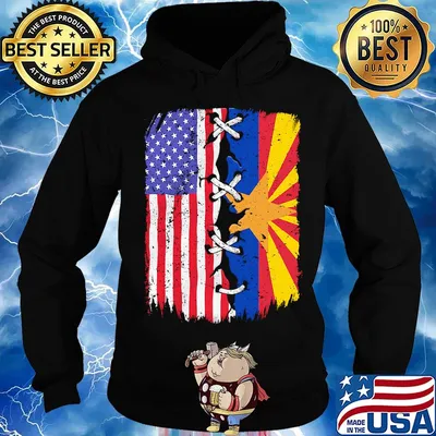 Arizona and american flag 4th of july independence day s Hoodie