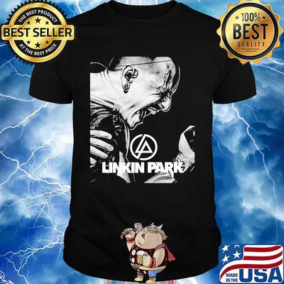 Art mural linkin-park chester black shirt