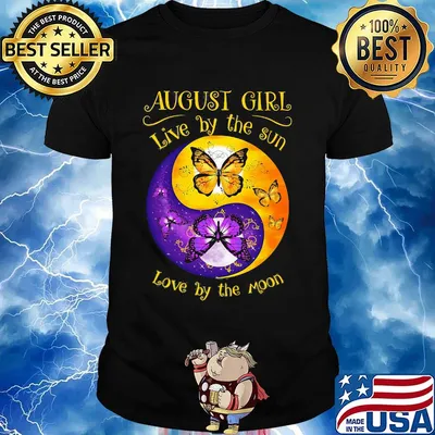 AUGUST GIRL LIVE BY THE SUN LOVE BY THE MOON BUTTERFLY SHIRT