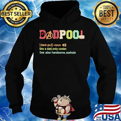 Avengers dadpool noun like a dad only cooler s Hoodie