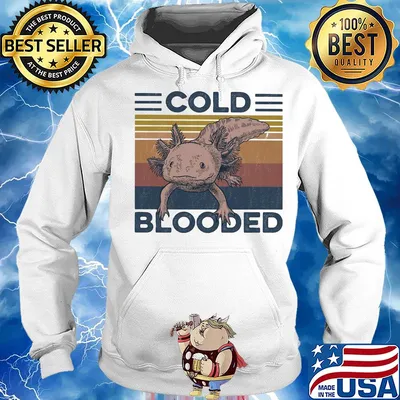 Axolotl cold blooded vintage retro s Hoodie
