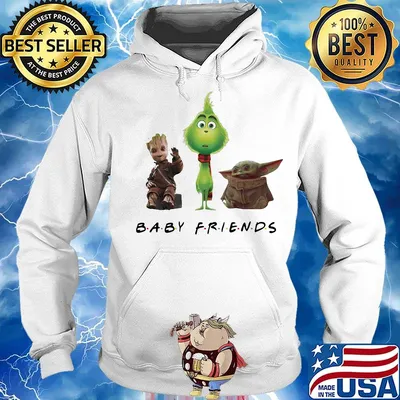 Baby groot grinch and baby yoda baby friends s Hoodie