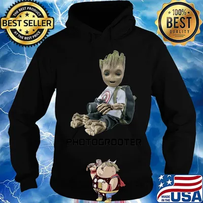 Baby groot photography captain america s Hoodie