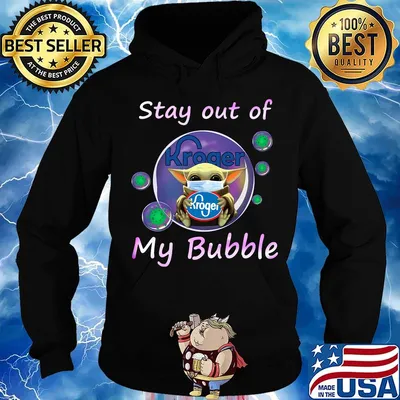 Baby yoda mask hug kroger stay out of my bubble covid-19 s Hoodie