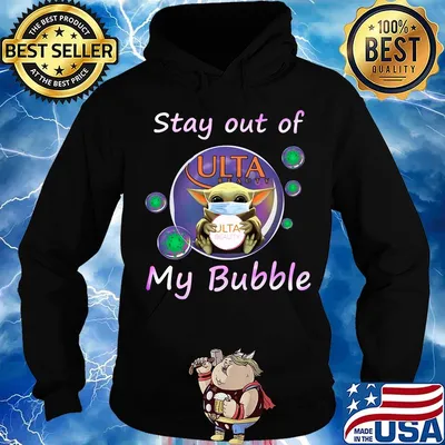 Baby yoda mask hug ulta beauty stay out of my bubble covid-19 s Hoodie