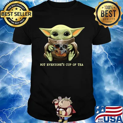 Baby yoda skull not everyone's cup of tea shirt