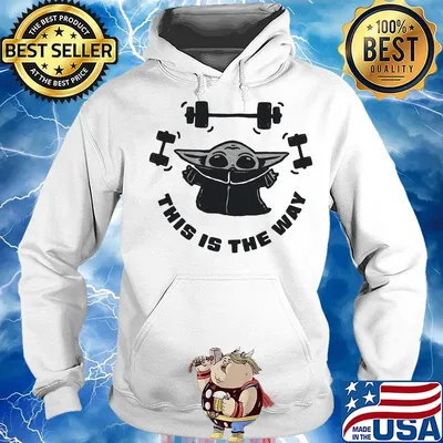 Baby yoda weightlifting this is the way s Hoodie