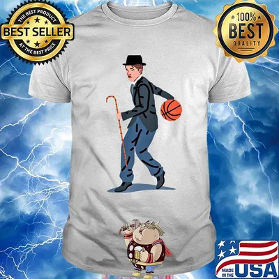 Balling chaplin playing basketball art shirt
