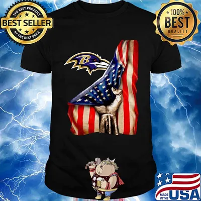 Baltimore ravens american flag independence day shirt