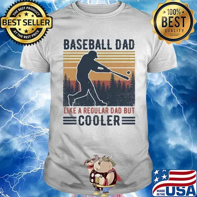 Baseball dad like a regular dad but cooler happy father's day vintage retro shirt