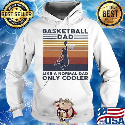 Basketball dad like a normal dad only cooler vintage retro s Hoodie