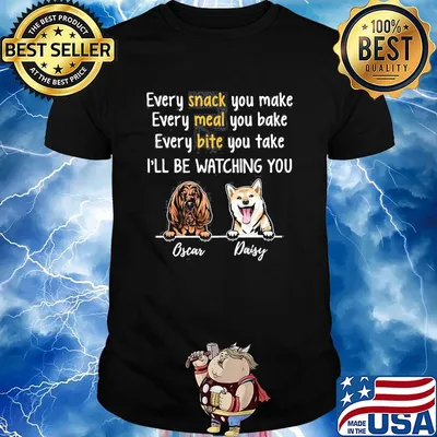 Basset and corgi every snack you make every meal you bake every bite you take i'll be watching you oscar daisy shirt