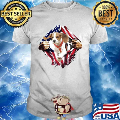 Beagle On The Flag Independence Day Shirt