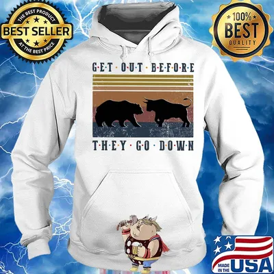 Bear and buffalo get out before they go down vintage retro s Hoodie