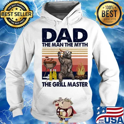 Bear dad the man the myth the grill master vintage retro s Hoodie
