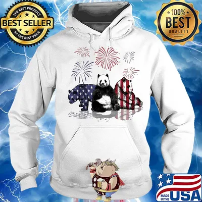 Bear firework american flag independence day s Hoodie