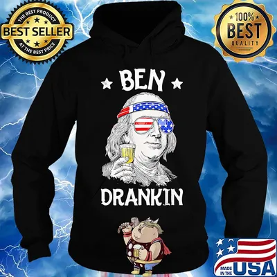 Ben drankin wine American flag veteran Independence day s Hoodie
