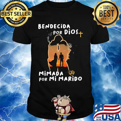 Bendecida Por Dios Mimada Por Mi Marido Shirt