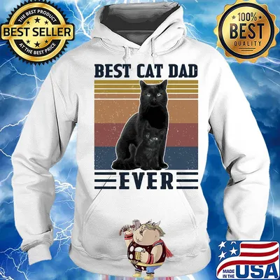 Best cat dad ever happy father's day vintage retro s Hoodie