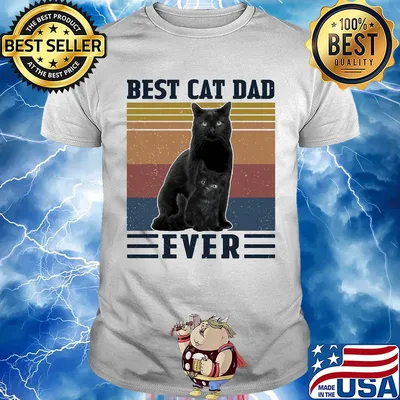 Best cat dad ever happy father's day vintage retro shirt