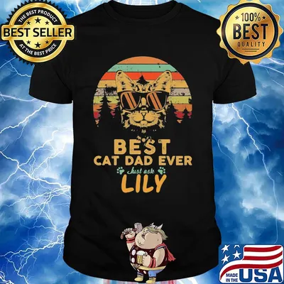 Best cat paw dad ever just ask lily vintage retro shirt